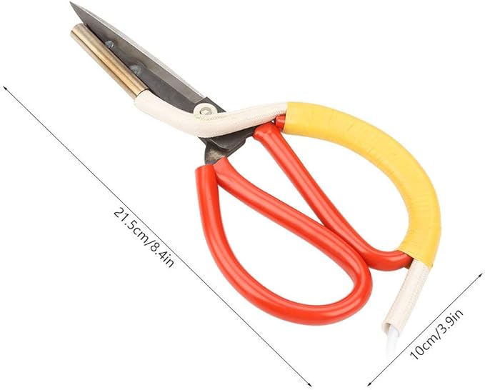 Tijera para sastre de calefaccion electrica de corte en tela