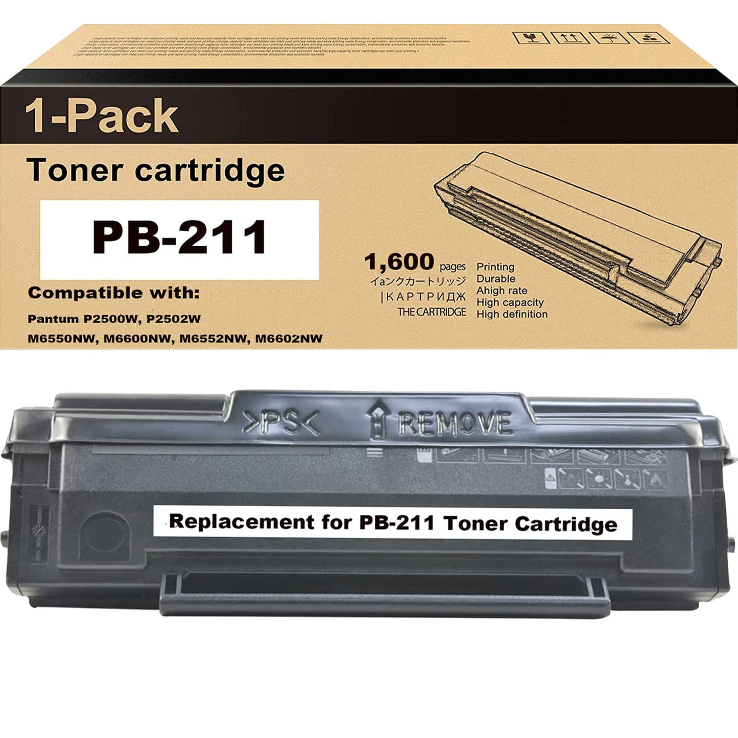 Tóner Compatible Pantum Negro Pb211 P2500 P2502
