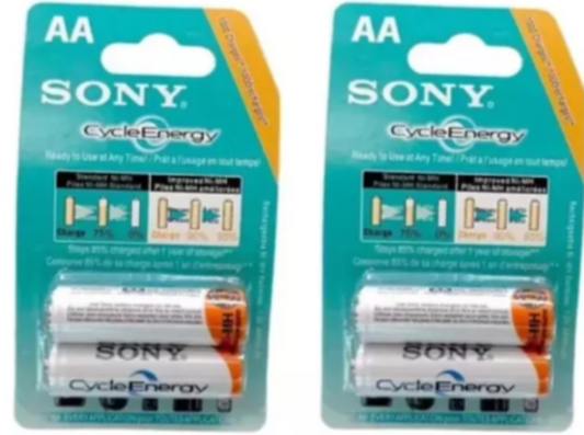 Bateria pila aa recargable Sony x2