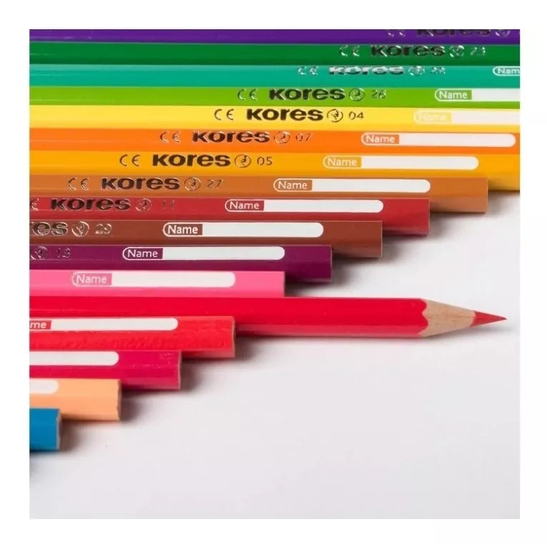 ESCOLAR CREYONES DE MADERA X24 UNIDADES KORES