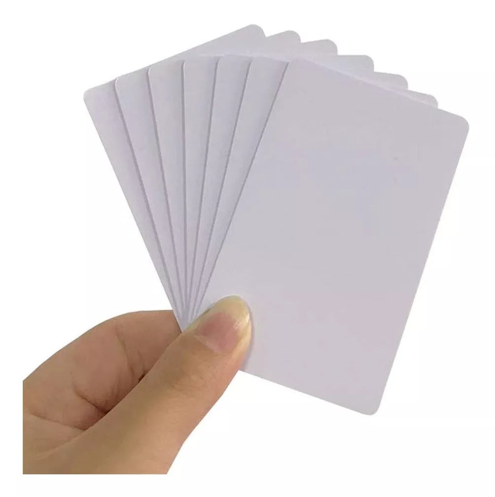 Tarjetas Plasticas Carnet Pvc Blanca Cr80 Pack 100 Unidades