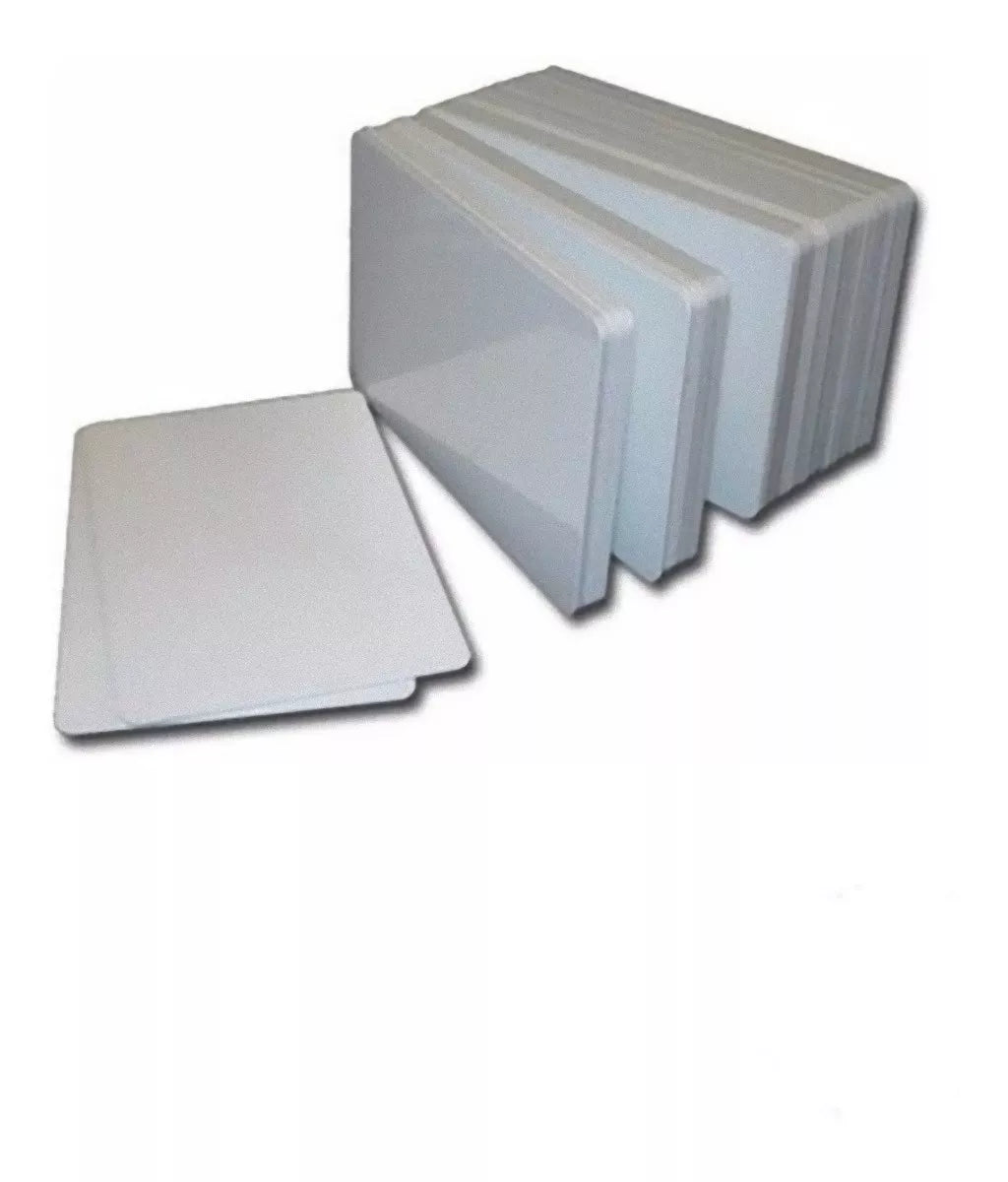 Tarjetas Plasticas Carnet Pvc Blanca Cr80 Pack 100 Unidades