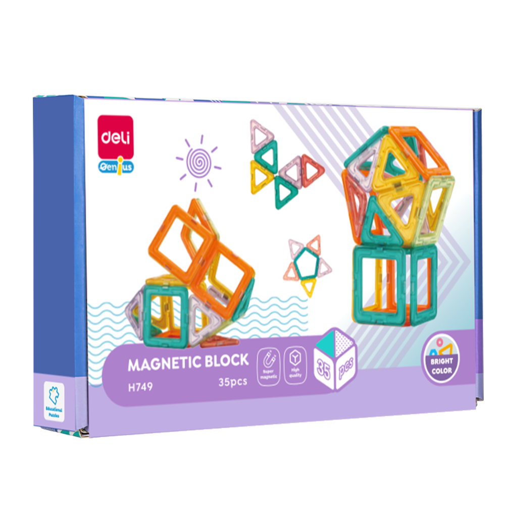 Bloques Magnéticos de Construcción 3D Deli 35 piezas *UMV-1und*