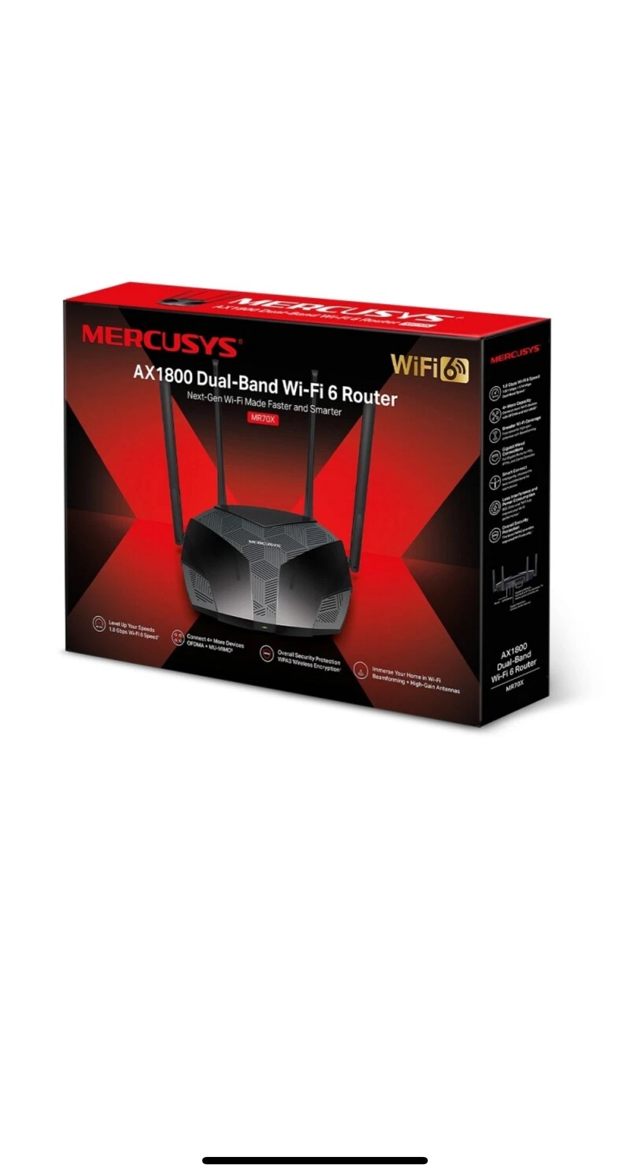 Router Mercusys AX1800 Wi-Fi 6 | Dual Band 1.8 Gbps | Alta capacidad de conexión