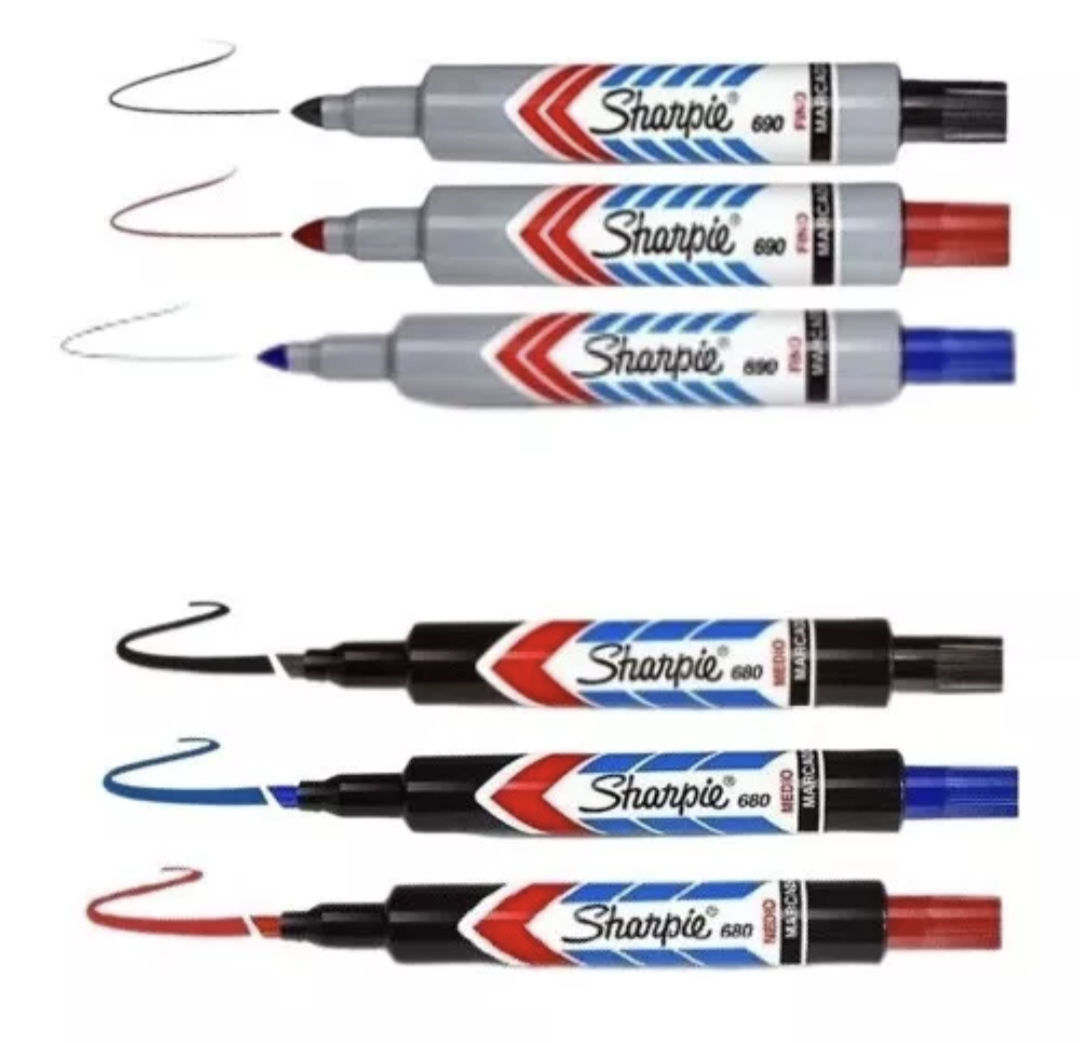 Marcador Permanente Punta Media Negro Shapie caja x12