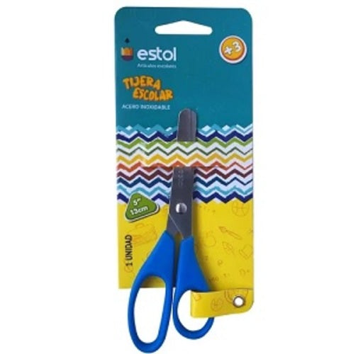 TIJERA ESCOLAR PUNTA ROMA ESTOL 5.5" x UND.
