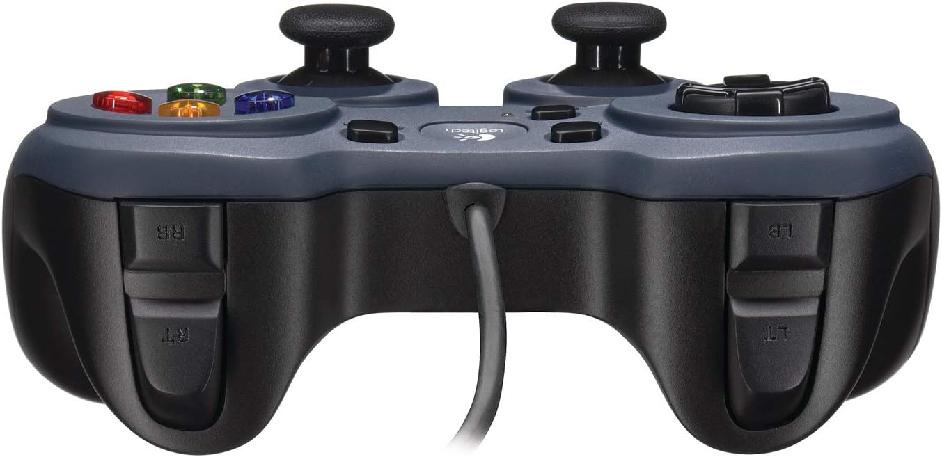 Logitech F310 Gamepad con Cable, Distribución Tipo Consola, Mando de Dirección 4 Conmutadores, Comodidad de Sujeción, Cable 1,8m, PC - Azul/Gris