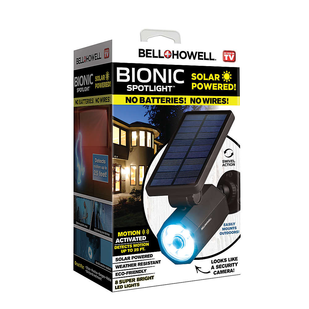 Solar Led Lamp Spot Light Black Finish