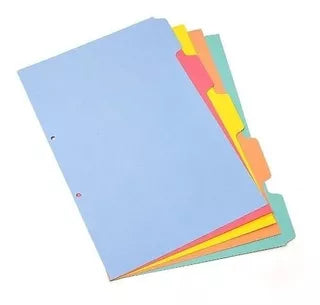 Separadores De Hojas Carta 8 Divisiones