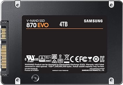 Disco Duro ssd 870evo de 2,5 pulgadas 4TB para ordenador portatil