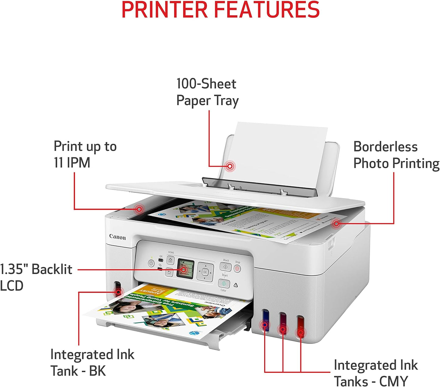 Impresora Canon MegaTank G3270 Inyección de tinta todo en uno.