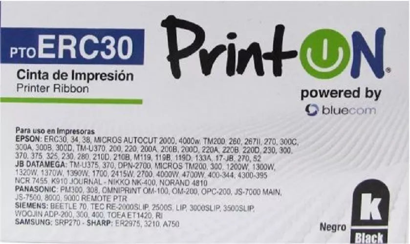 Cinta Printon Epson Erc-30 Erc-34 Erc-38b Tmu Bixolon 270