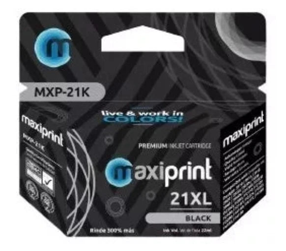 Cartucho hp Maxiprint Mxp-21K Negro Compatible Hp