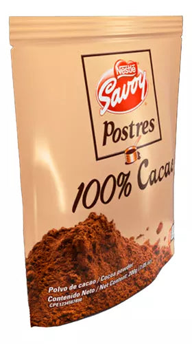 Cacao en polvo 200gr Savoy