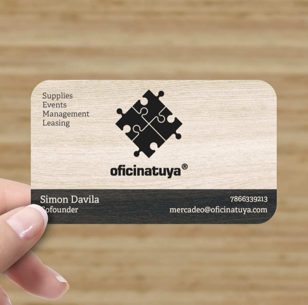 Design business cards glossy plus Diseño e Impresion Tarjetas de Presentacion. x100
