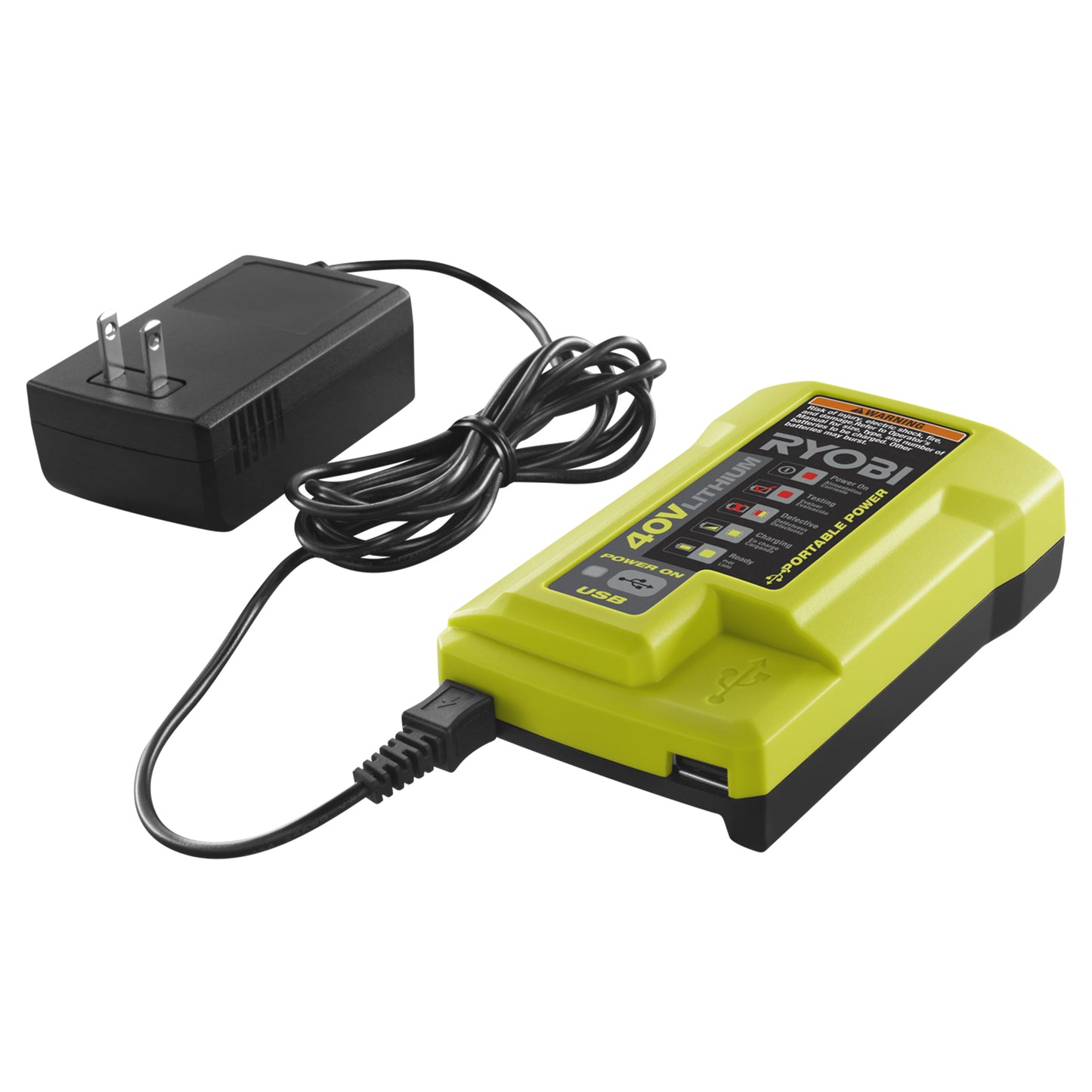 Cargador 40V con Puerto USB Ryobi