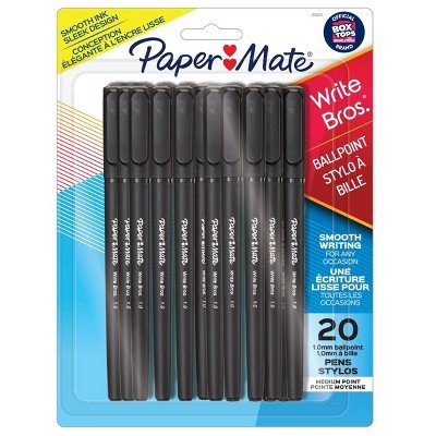 Boligrafo pen Paper Mate Negro black x20 UNID - oficinatuya