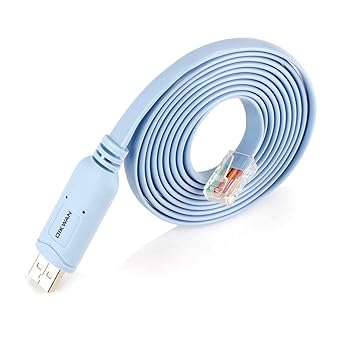 Cable de consola USB a RJ45 adaptador serie RS232 para ordenador portátil computador enrutador convertidor de servidor CH340 0,8m - oficinatuya