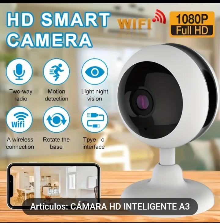 Camara Inteligente Ip 360 Hd App Seguridad 1080p Wifi Tienda - oficinatuya