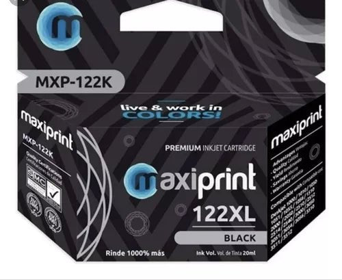 Cartucho hp Maxiprint compatible Mxp - 122k Negro Compatible Hp - oficinatuya