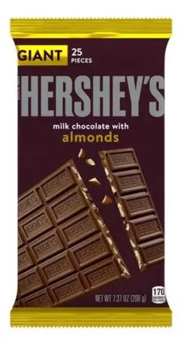 Chocolate Hershey Gigante Con Almendras 25pz - oficinatuya