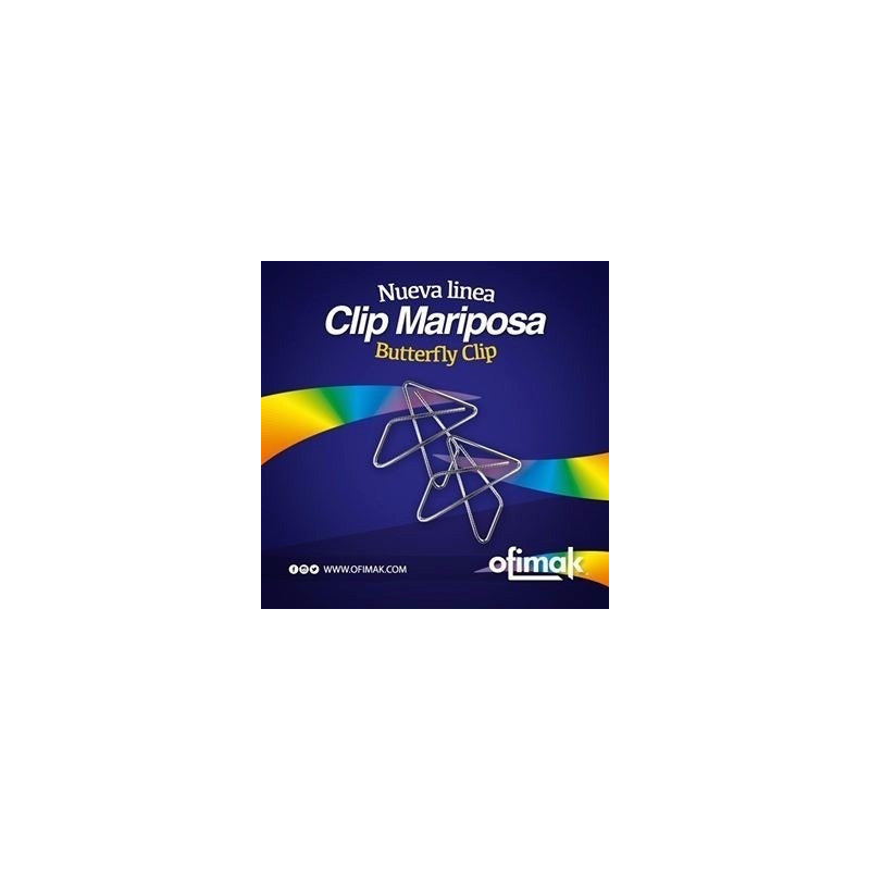 Clips Mariposa #2 - 65mm Ofimak Cajax50 X 5 Caja Oficinatuya